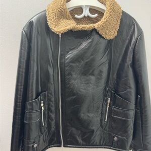 Trendy Men's Casual Warm Windproof Waterproof Pu Leather Hooded Jacket 2XL